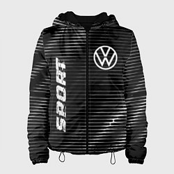 Куртка с капюшоном женская Volkswagen sport metal, цвет: 3D-черный