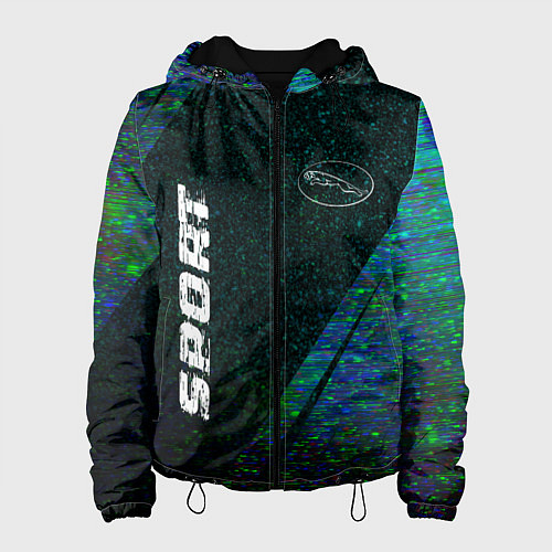 Женская куртка Jaguar sport glitch blue / 3D-Черный – фото 1