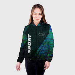 Куртка с капюшоном женская Jaguar sport glitch blue, цвет: 3D-черный — фото 2