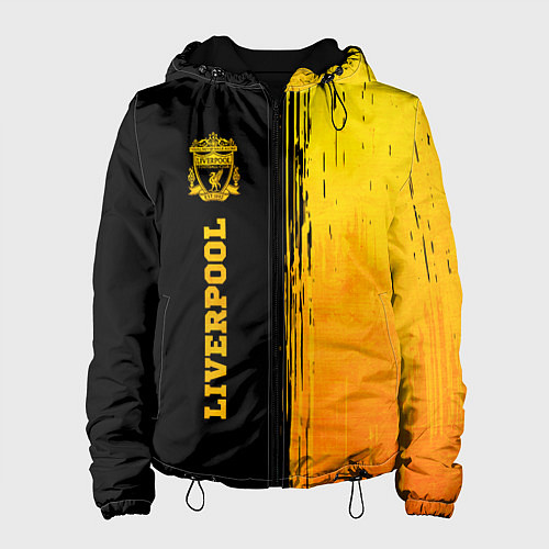 Женская куртка Liverpool - gold gradient по-вертикали / 3D-Черный – фото 1