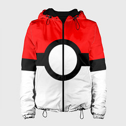 Куртка с капюшоном женская Pokeball texture, цвет: 3D-черный