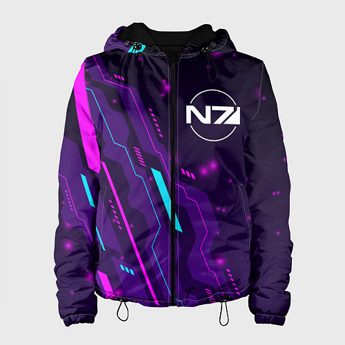 Женская куртка Mass Effect neon gaming / 3D-Черный – фото 1