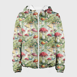 Женская куртка Дикие грибы лесные мухоморы