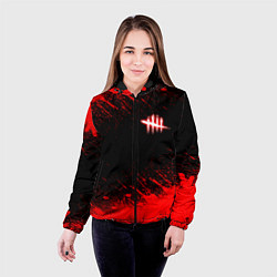 Куртка с капюшоном женская Dead by daylight огненный, цвет: 3D-черный — фото 2