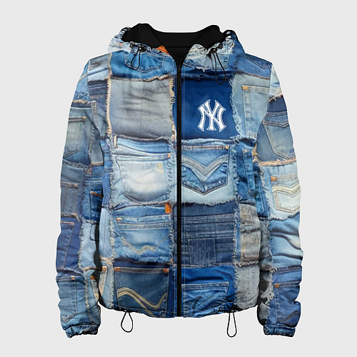 Женская куртка Patchwork - New York yankees baseball team / 3D-Черный – фото 1