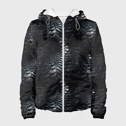 Женская куртка Блестящая металлическая броня / 3D-Белый – фото 1