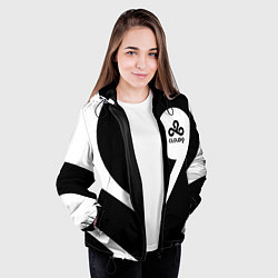 Куртка с капюшоном женская Cloud9 - black and white, цвет: 3D-черный — фото 2