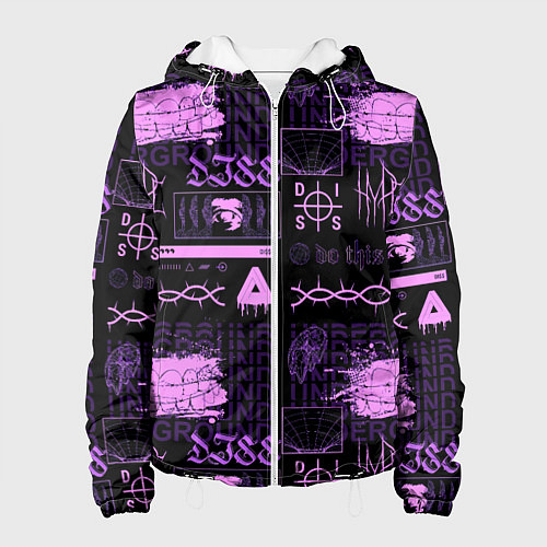 Женская куртка Underground pattern color / 3D-Белый – фото 1