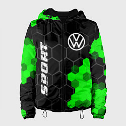Женская куртка Volkswagen green sport hexagon
