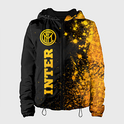 Куртка с капюшоном женская Inter - gold gradient по-вертикали, цвет: 3D-черный