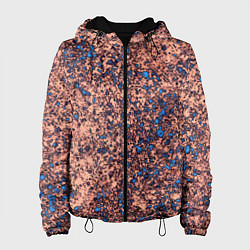 Женская куртка Абстракция земляной с голубым свечением