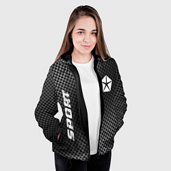 Куртка с капюшоном женская Jeep sport carbon, цвет: 3D-черный — фото 2