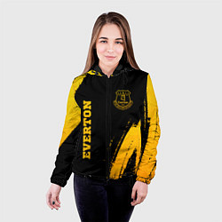 Куртка с капюшоном женская Everton - gold gradient вертикально, цвет: 3D-черный — фото 2