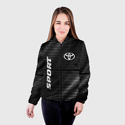 Куртка с капюшоном женская Toyota sport metal, цвет: 3D-черный — фото 2