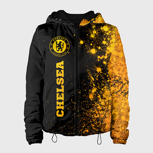 Женская куртка Chelsea - gold gradient по-вертикали / 3D-Черный – фото 1
