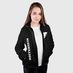 Куртка с капюшоном женская Hoffenheim sport на темном фоне вертикально, цвет: 3D-черный — фото 2