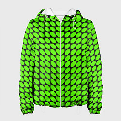 Женская куртка Зелёные лепестки шестиугольники