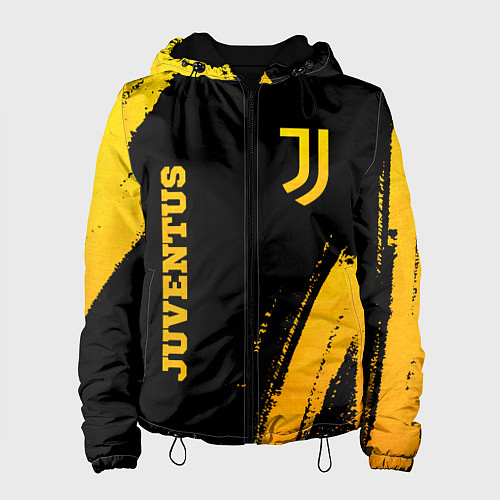Женская куртка Juventus - gold gradient вертикально / 3D-Черный – фото 1
