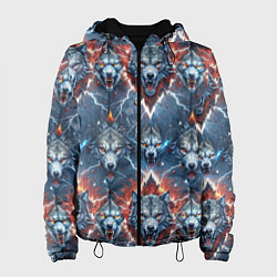 Женская куртка Волчки эпичный паттерн