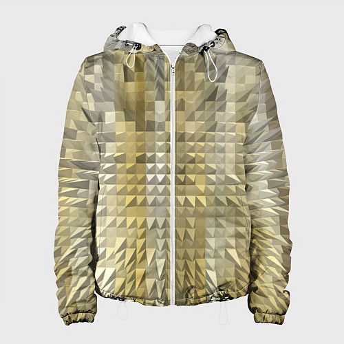 Женская куртка Объемные треугольники текстурированный рельеф / 3D-Белый – фото 1