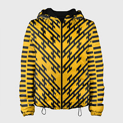 Женская куртка Чёрные полосы на жёлтом фоне
