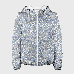 Женская куртка Текстурированный бело-голубой мелкий камень