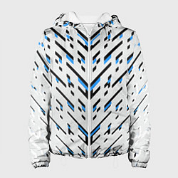 Женская куртка Black and blue stripes on a white background