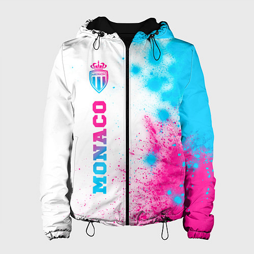 Женская куртка Monaco neon gradient style по-вертикали / 3D-Черный – фото 1