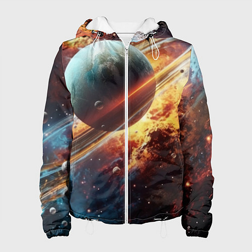 Женская куртка Большая планета / 3D-Белый – фото 1