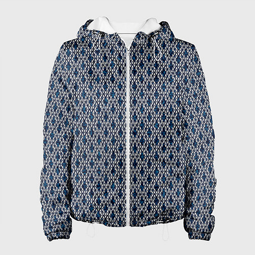 Женская куртка Королевский узор тёмно-синий / 3D-Белый – фото 1
