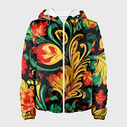 Женская куртка Хохлома акварель