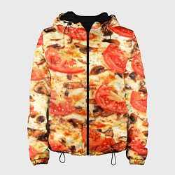 Женская куртка Пицца с грибами и томатом - текстура