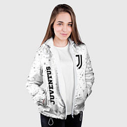 Куртка с капюшоном женская Juventus sport на светлом фоне вертикально, цвет: 3D-белый — фото 2