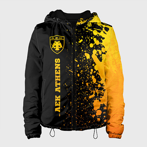 Женская куртка AEK Athens - gold gradient по-вертикали / 3D-Черный – фото 1