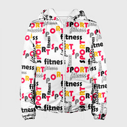 Женская куртка Спортивный паттерн с текстом желтого красного черн