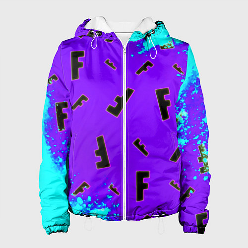 Женская куртка Fortnite neon steel colors epic / 3D-Белый – фото 1