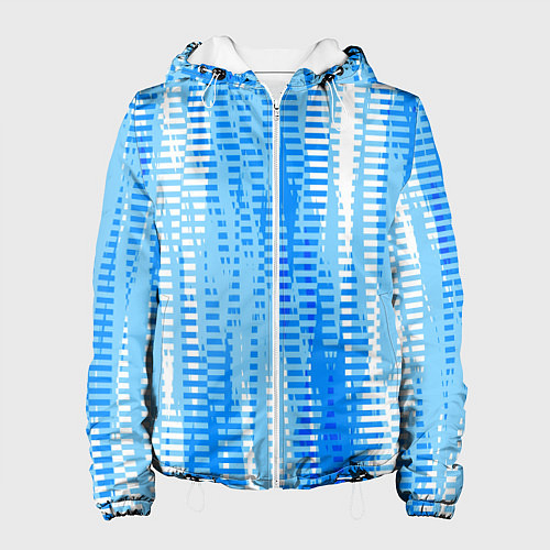 Женская куртка Бело-голубой полосатый / 3D-Белый – фото 1