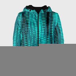 Женская куртка Бирюзовый абстрактные полосы