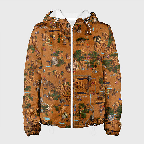 Женская куртка Герои 3 Карта Фабрики / 3D-Белый – фото 1