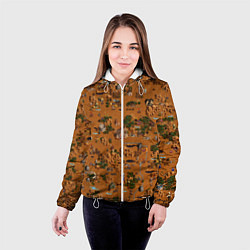 Куртка с капюшоном женская Герои 3 Карта Фабрики, цвет: 3D-белый — фото 2