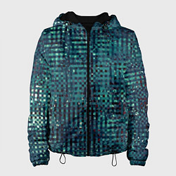Женская куртка Сине-бирюзовый абстрактный