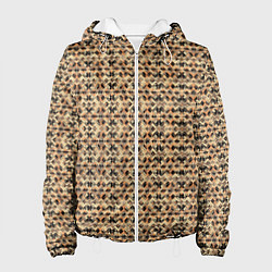 Женская куртка Магический узор чёрно-коричневый