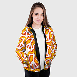 Куртка с капюшоном женская Pattern peace, цвет: 3D-черный — фото 2