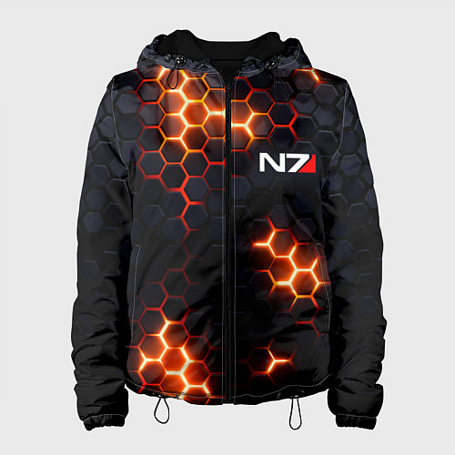 Женская куртка N7 mass effect logo / 3D-Черный – фото 1