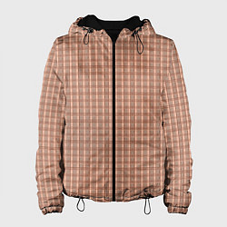 Женская куртка Пыльный розовый паттерн клетка