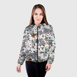 Куртка с капюшоном женская Герои 3 Карта Башни, цвет: 3D-черный — фото 2