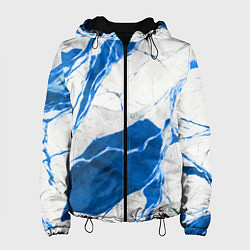 Женская куртка Бело-синий мрамор