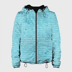 Женская куртка Бело-голубой полосы
