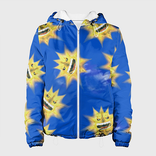 Женская куртка Soul eater-солнце / 3D-Белый – фото 1