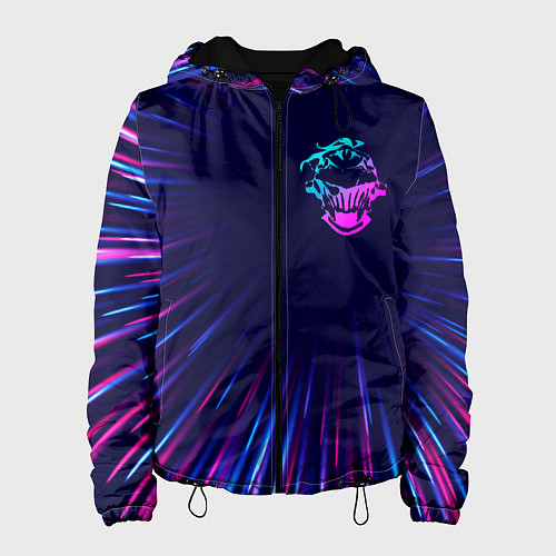 Женская куртка Goblin Slayer neon blast lines / 3D-Черный – фото 1